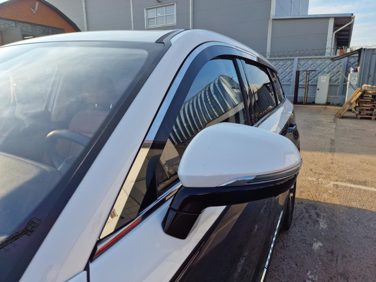 Дефлекторы окон с хром накладками 2D 6 шт для FAW Bestune T99 I Рестайлинг