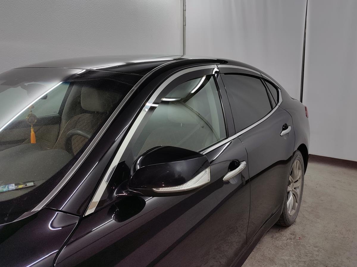 Дефлекторы окон с хром накладками 2D 6 шт для Infiniti Q70 I Рестайлинг