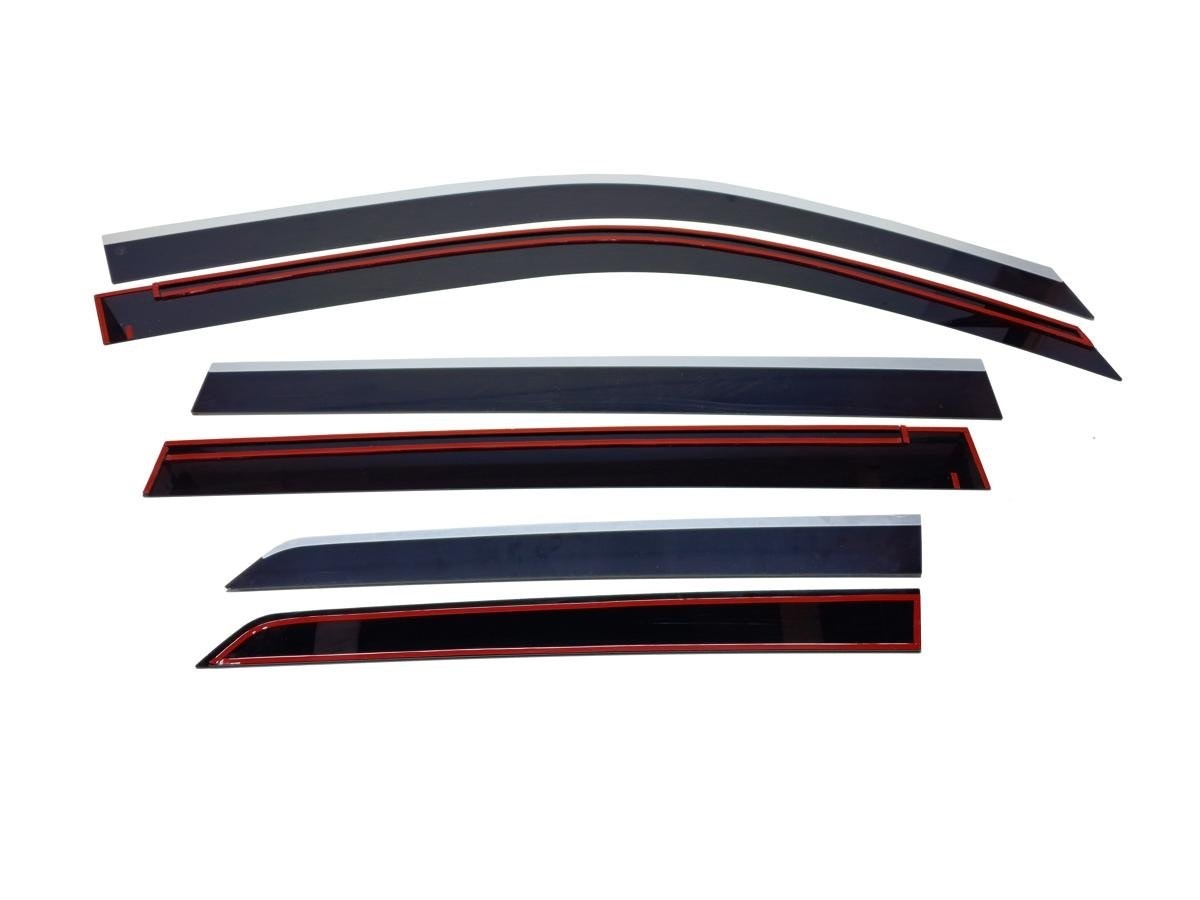 Дефлекторы окон 2D с хром накладками 6 шт. для Lexus GX II Рестайлинг 2