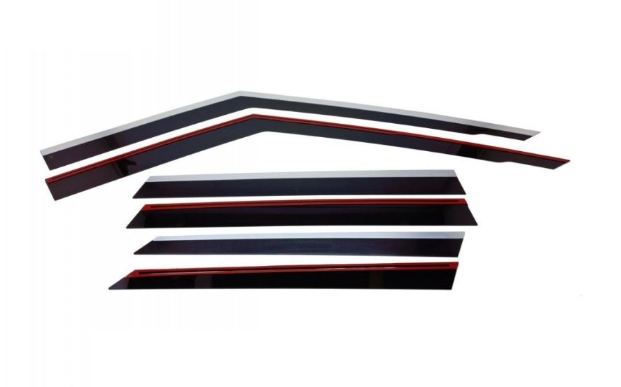 Дефлекторы окон с хром накладками 2D 6 шт для Land Rover Range Rover Sport II Рестайлинг