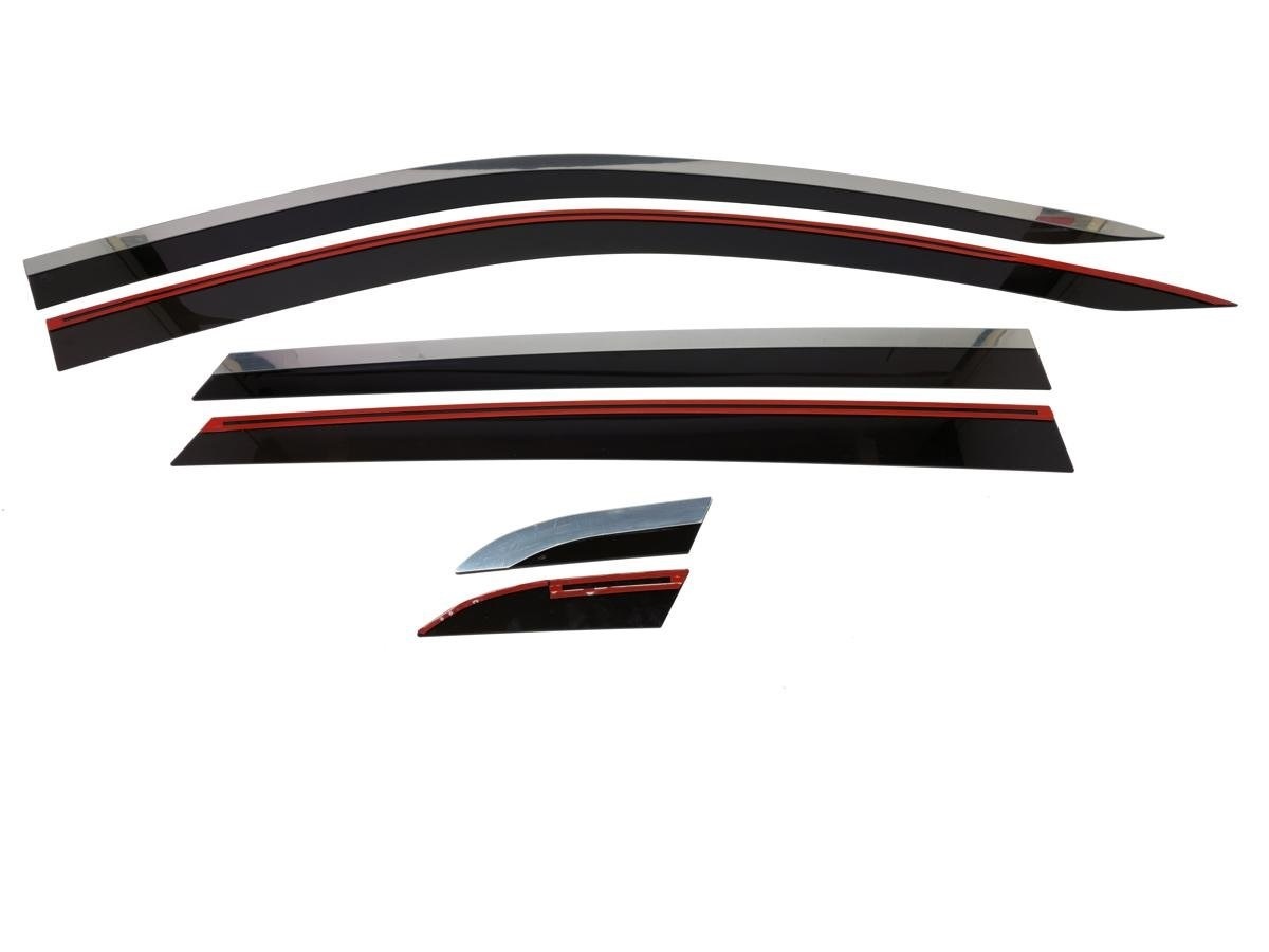 Дефлекторы окон с хром накладками 2D 6 шт для Changan CS55PLUS I Рестайлинг