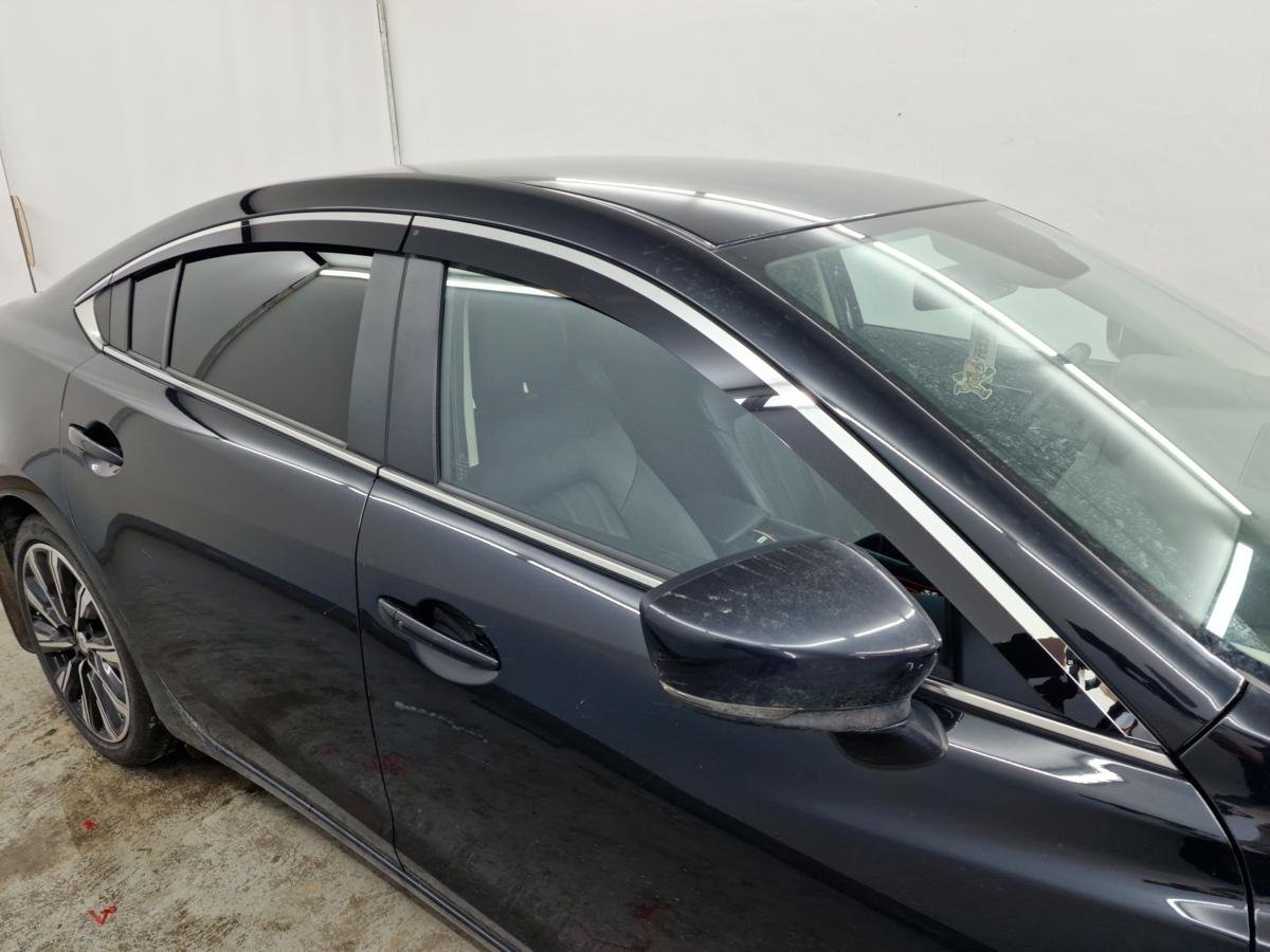 Дефлекторы окон 2D с хром накладками 6 шт. для Mazda 6 III (GJ) Рестайлинг 2