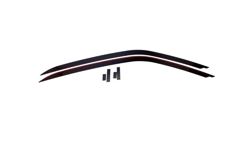 Дефлекторы окон 2D с хром накладками 2 шт. для Dodge Challenger III Рестайлинг 2