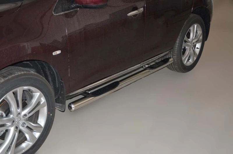Пороги труба с проступью d76 мм для Nissan Murano III (Z52)  Юко NMU.14.93