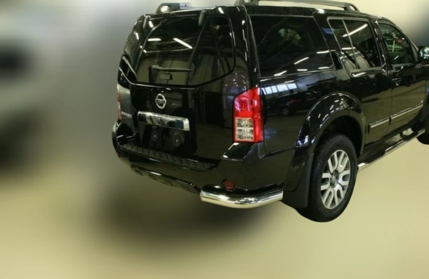 Защита заднего бампера угловая d76 мм для Nissan Pathfinder III  Юко NPF.04.17