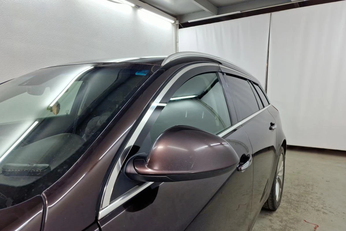 Дефлекторы окон с хром накладками 2D 6 шт (для кузова универсал) для Opel Insignia I Рестайлинг