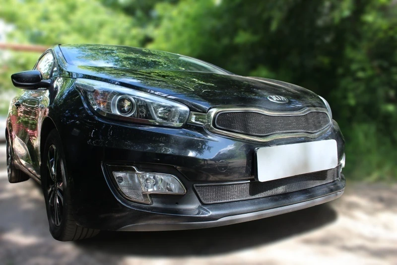 Комплект сеток black верх и низ для Kia Proceed II Черный Стрелка 11 KPROC12.top.black-KPROC12.bot.black