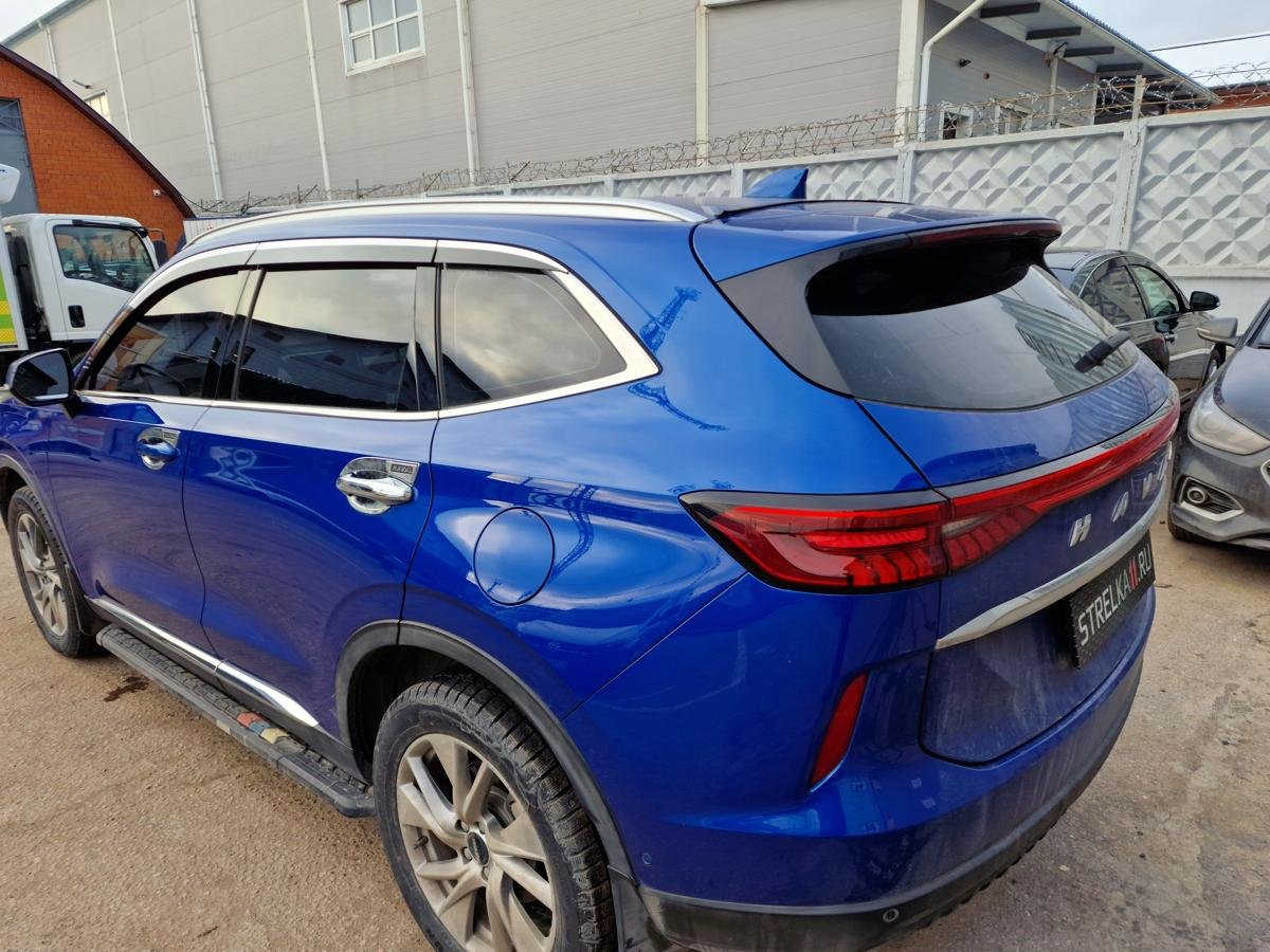Дефлекторы окон 2D с хром накладками 6 шт. для Haval H6 II