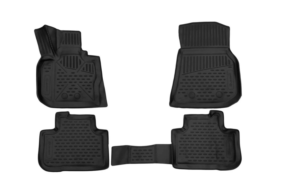 Коврики 3D в салон полиуретан 4 шт для BMW X4 II (G02) Рестайлинг Черный Element ELEMENT3D02037210k