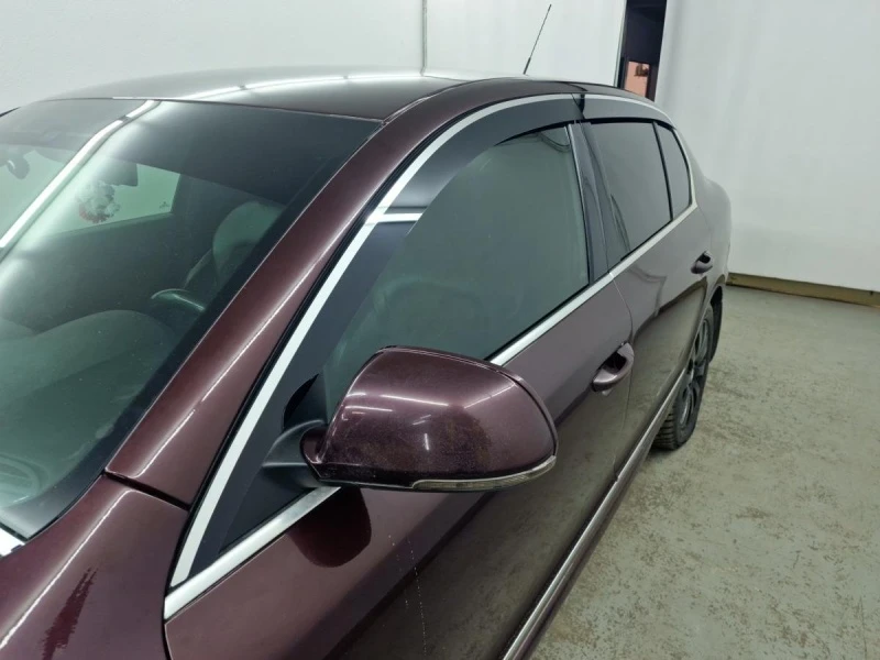 Дефлекторы окон с хром накладками 2D 6 шт (для кузова универсал) для Skoda Superb III Рестайлинг Хром Стрелка 11 2D013-6C.S11