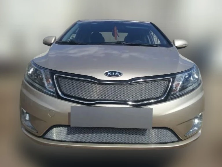 Комплект сеток chrome верх (Комфорт, Люкс, Престиж) и низ для Kia Rio III