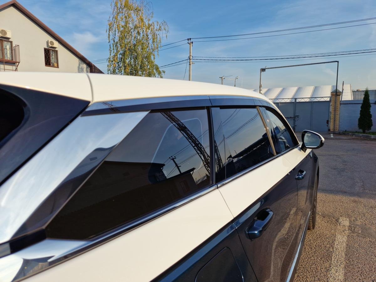 Дефлекторы окон с хром накладками 2D 6 шт для FAW Bestune T99 I Рестайлинг