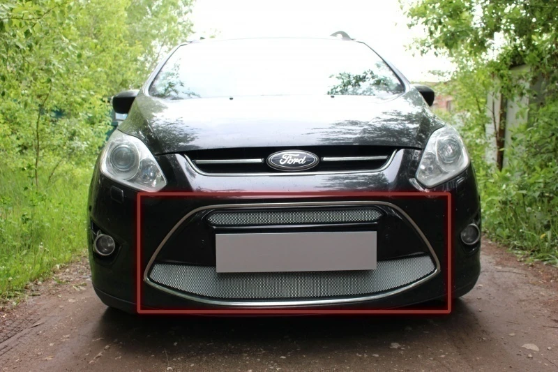 Защитная сетка радиатора комплект для Ford C-MAX II Хром Стрелка 11 FCMAX10.chrome