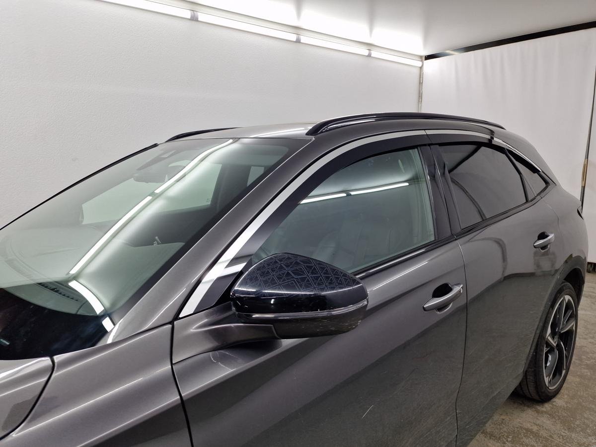 Дефлекторы окон 2D с хром накладками 6 шт. под наклоном для Citroen DS7 I Рестайлинг