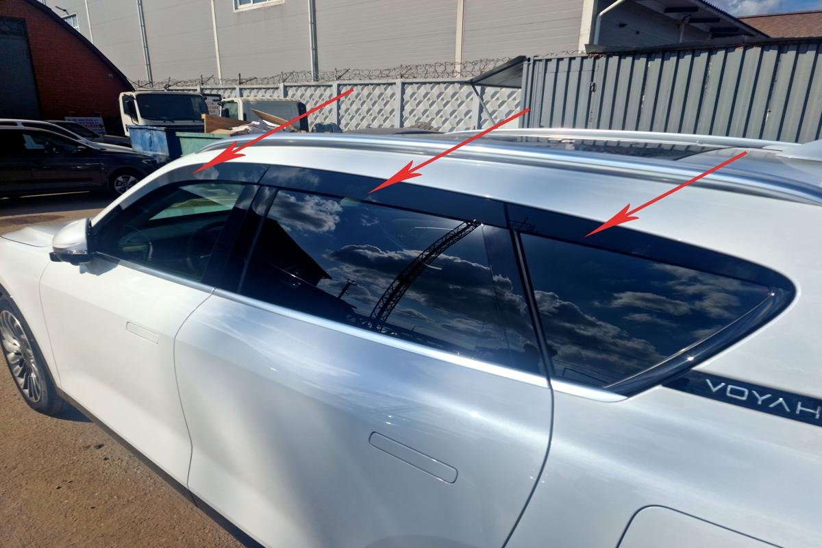 Дефлекторы окон 2D 6 шт. для Voyah Free I Рестайлинг