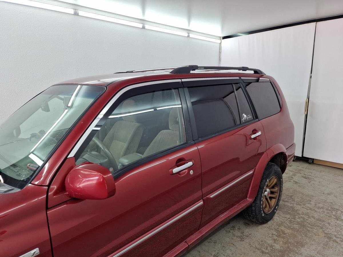 Дефлекторы окон 2D с хром накладками 6 шт. для Suzuki Grand Vitara XL-7 I Рестайлинг