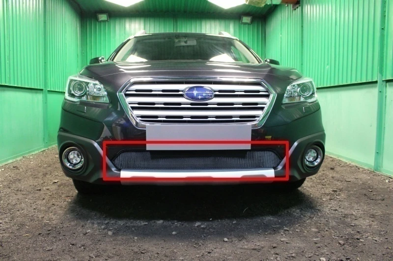 Защитная сетка радиатора для Subaru Outback V Черный Стрелка 11 SUBOUT15.black