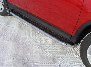 Пороги с площадкой 60,3 мм для Toyota RAV4 IV (XA40)  ТСС TOYRAV13-05