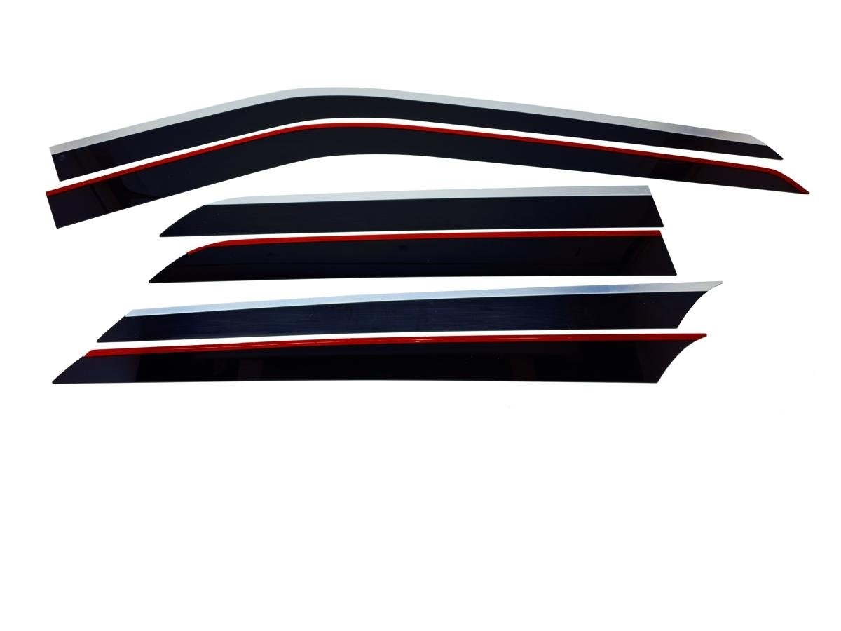 Дефлекторы окон 2D с хром накладками 6 шт. для Ford Explorer V Рестайлинг 2