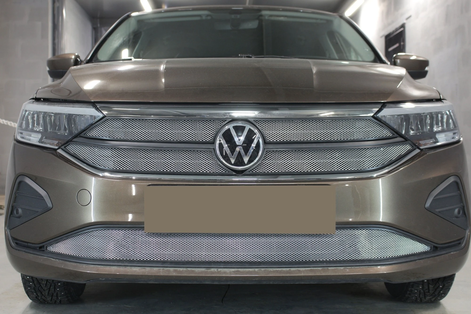 Комплект сеток chrome верх 4 части (Origin, Respect, Status) и низ для Volkswagen Polo VI