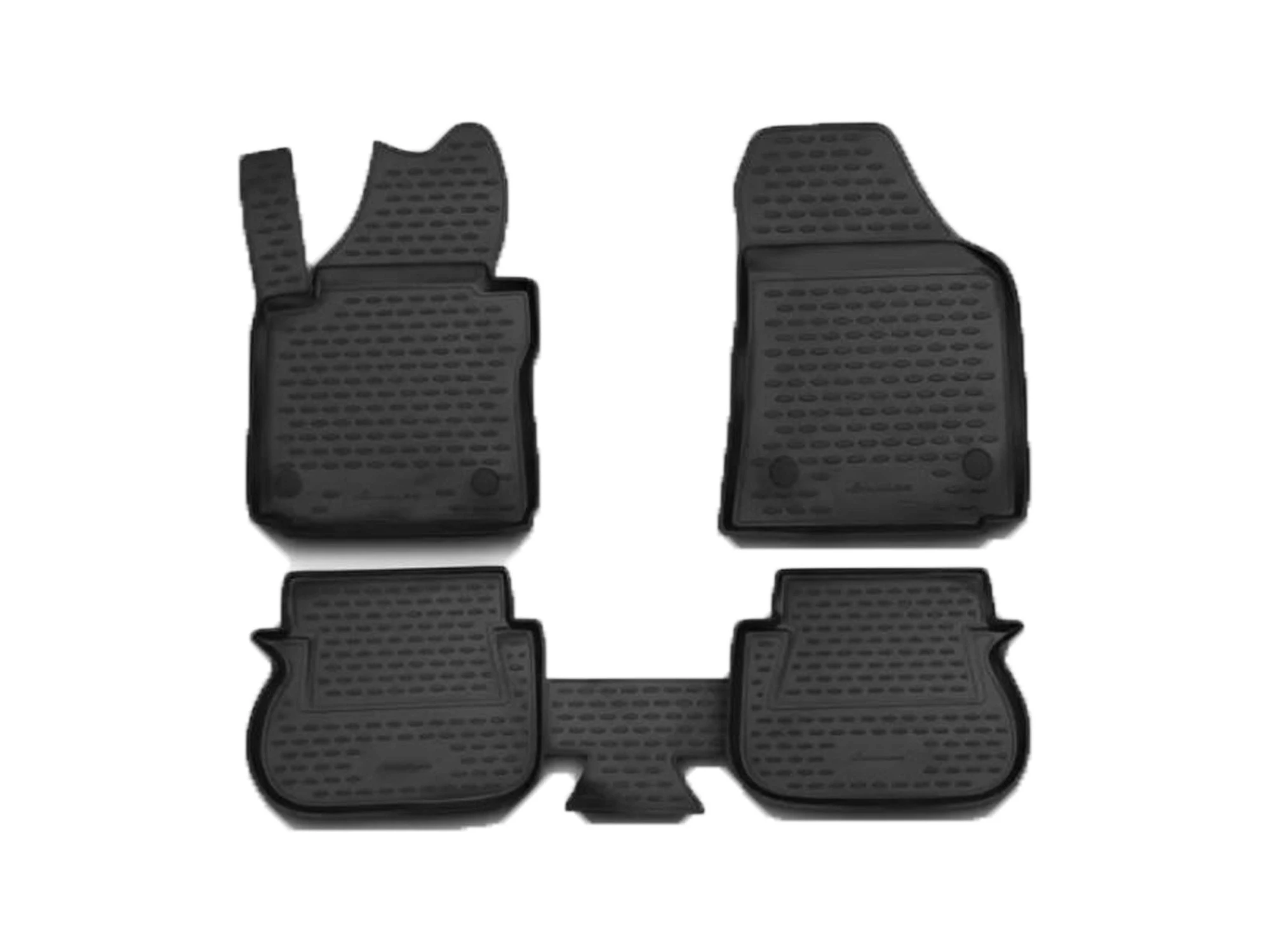 Коврики 3D в салон полиуретан 4 шт для Volkswagen Caddy III Черный Element