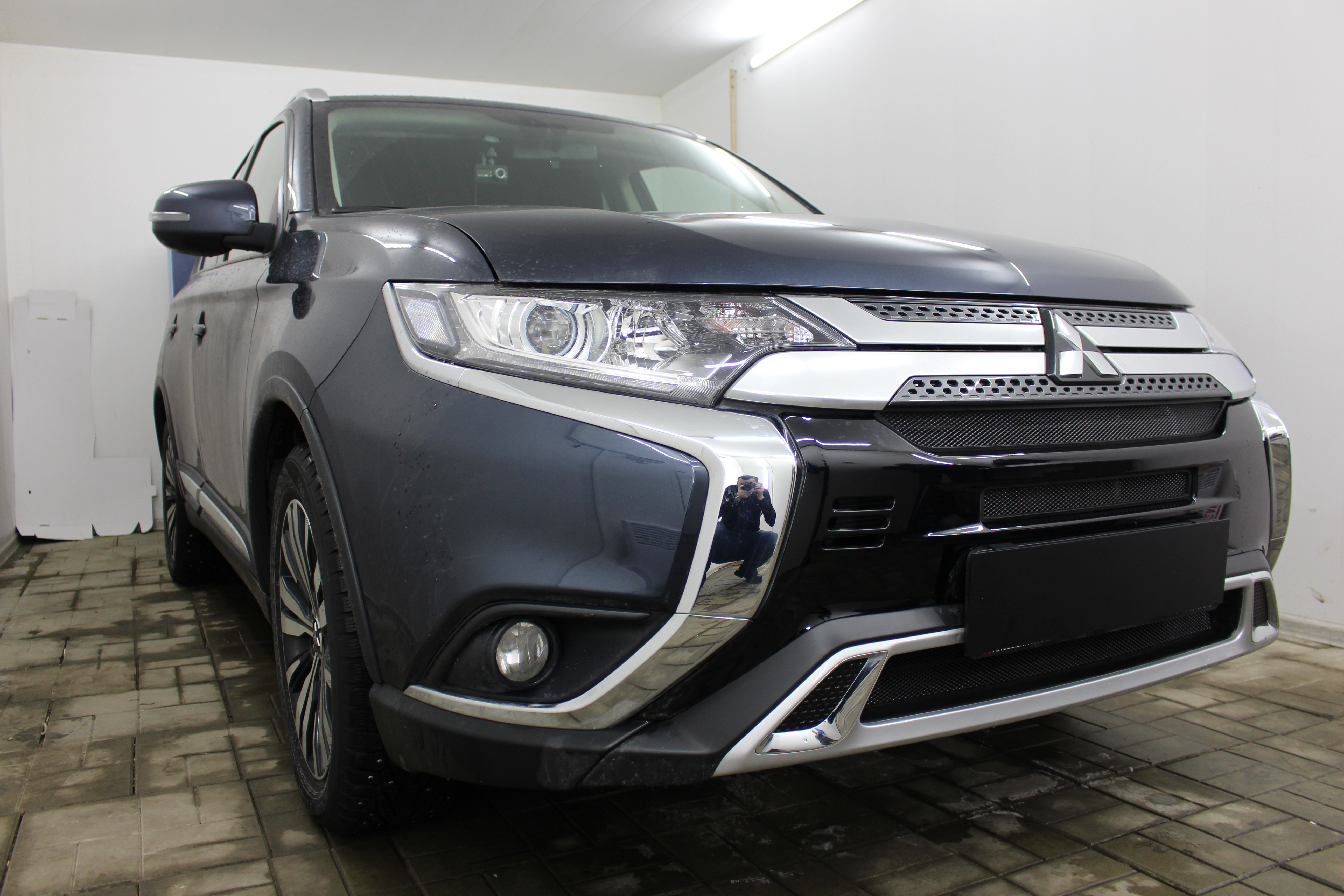 Защитная сетка радиатора комплект 3 части для Mitsubishi Outlander III Рестайлинг 3