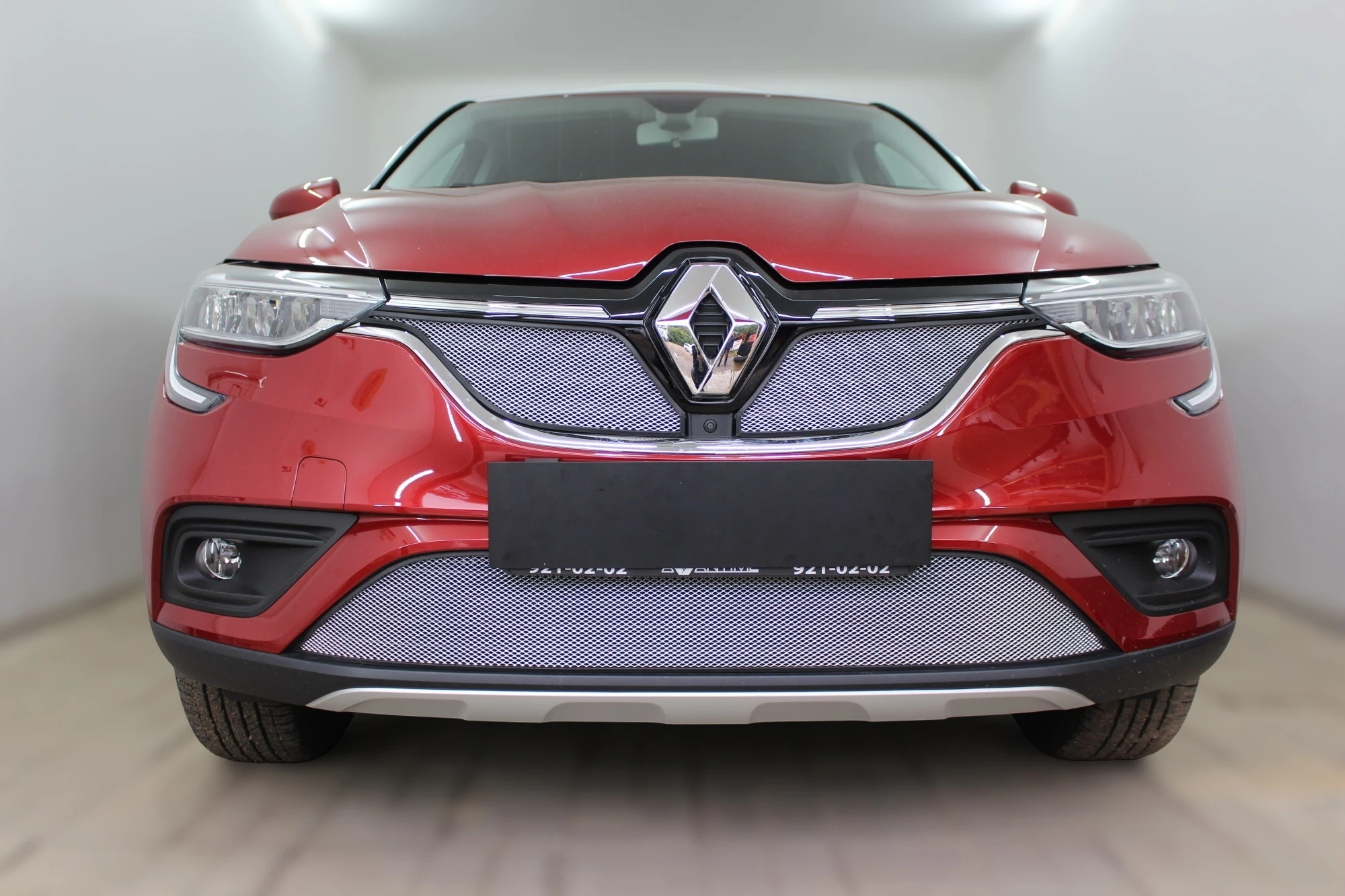 Комплект сеток chrome верх 2 части и низ для Renault Arkana I Хром