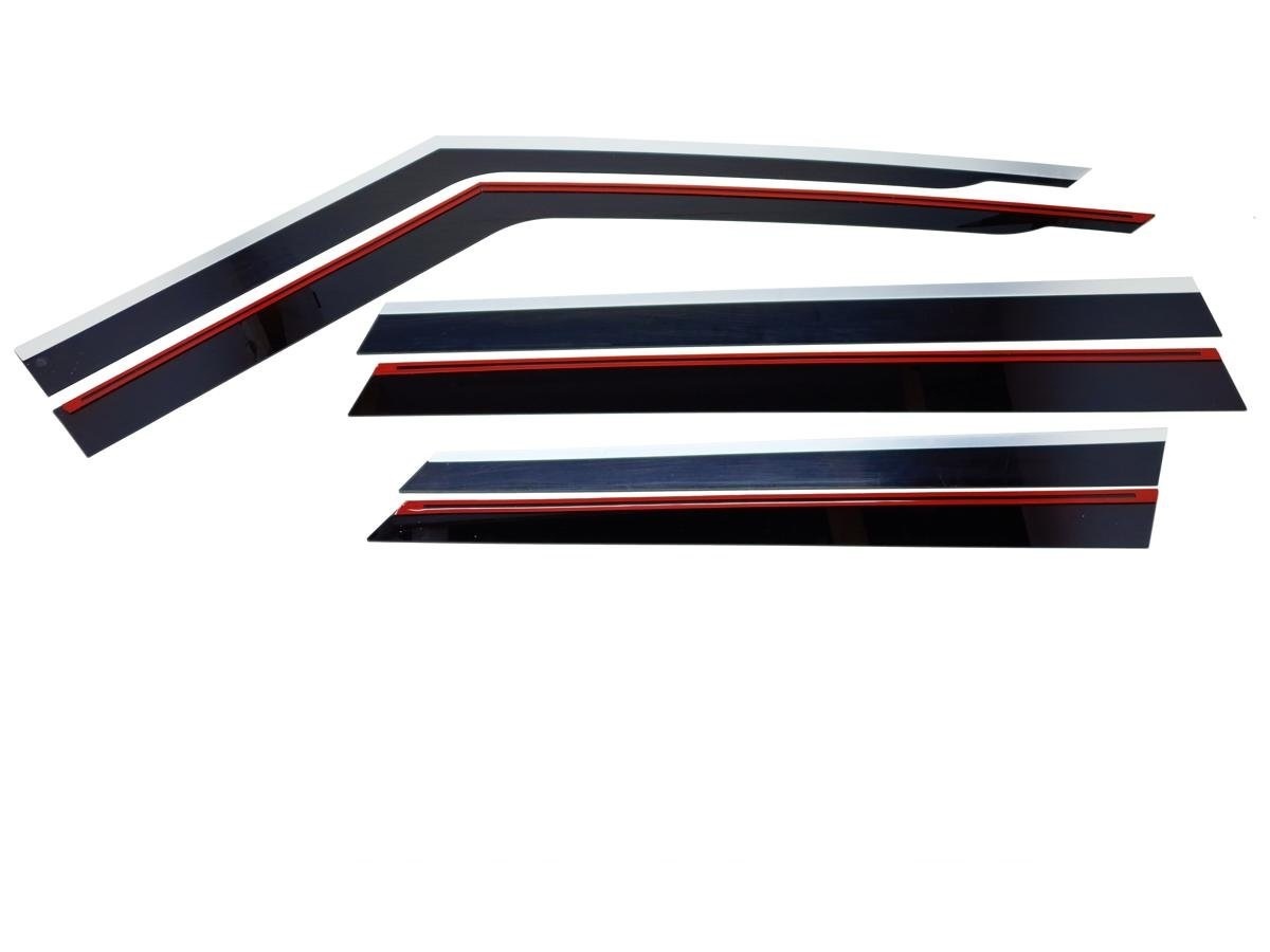 Дефлекторы окон 2D с хром накладками 6 шт. для Chery Tiggo 7 Pro Max I Рестайлинг