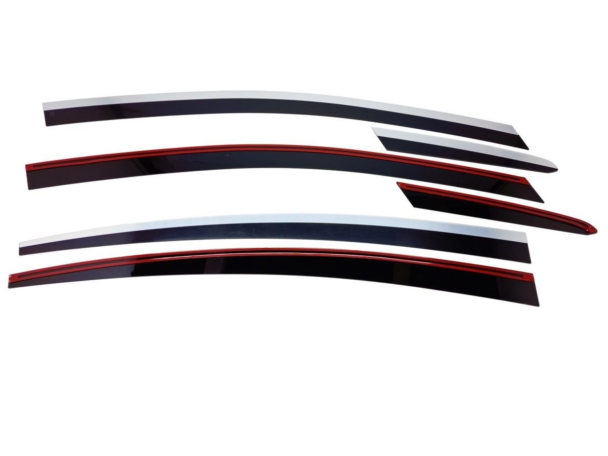 Дефлекторы окон с хром накладками 2D 6 шт для Kia Cerato III