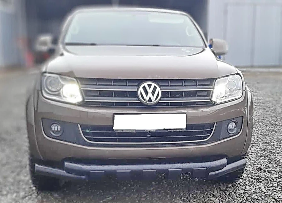 Защита переднего бампера G с покрытием "раптор" d76 мм для Volkswagen Amarok I  Юко VWA.09.05-R