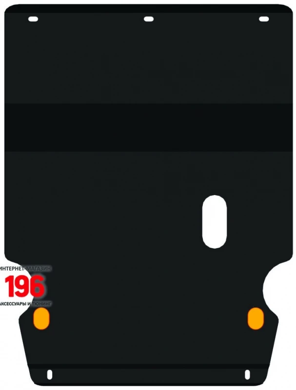 Защита картера и КПП для Volkswagen Passat B4 Черный Alfeco ALF2619ST