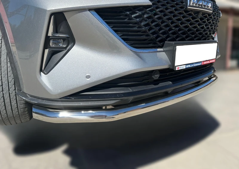 Защита переднего бампера с подгибами d60 мм для Haval F7 I Рестайлинг  Юко GWF7.22.02-1