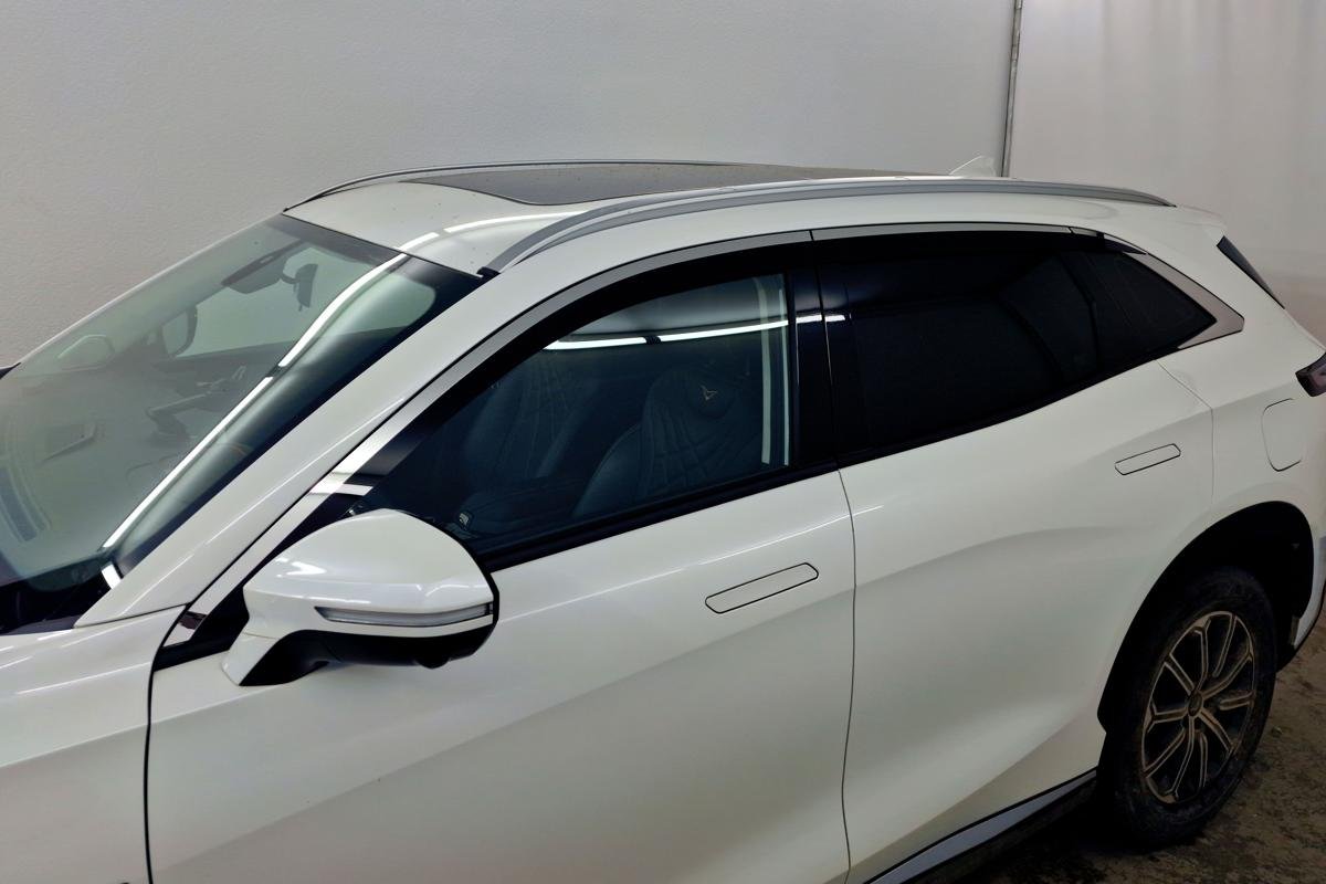 Дефлекторы окон 2D с хром накладками 6 шт. для Kaiyi X7 Kunlun I