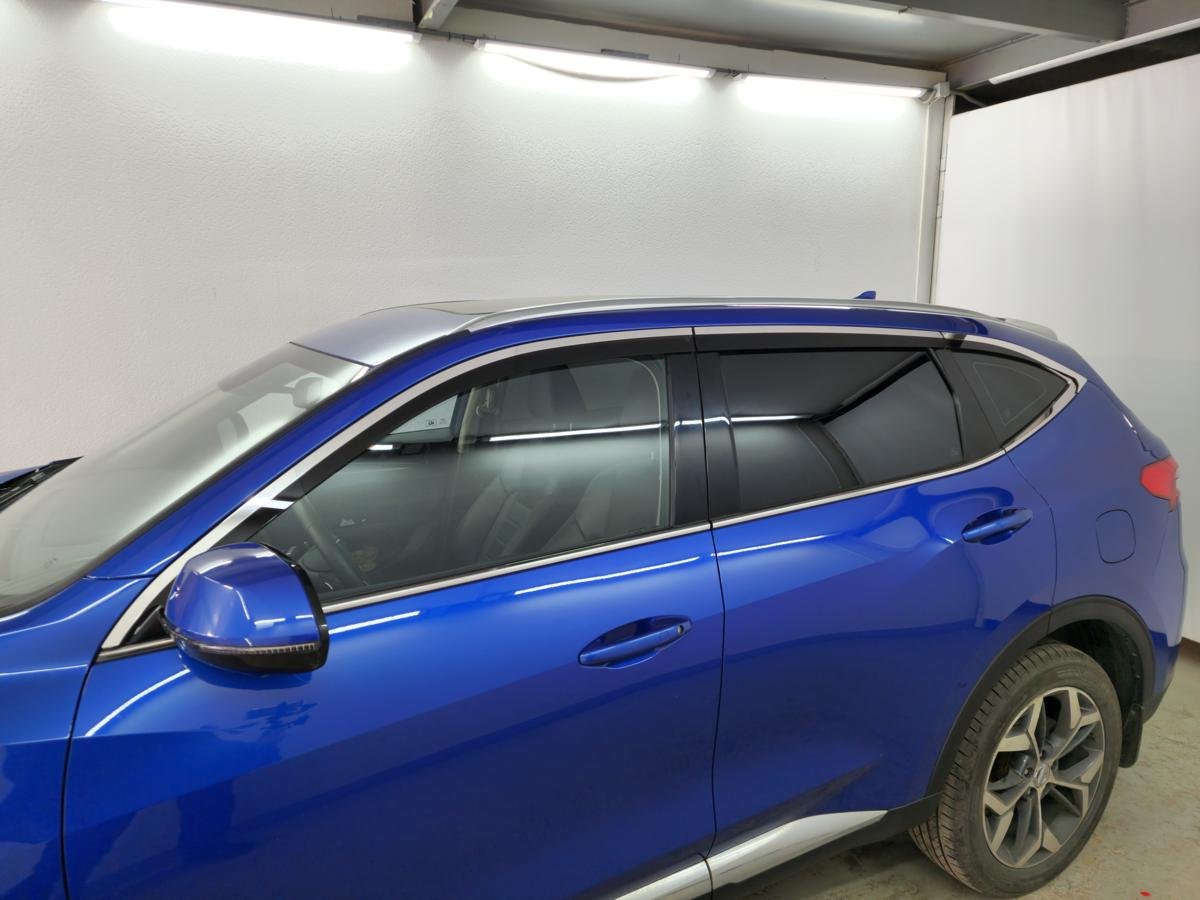 Дефлекторы окон с хром накладками 2D 6 шт для Haval F7 I