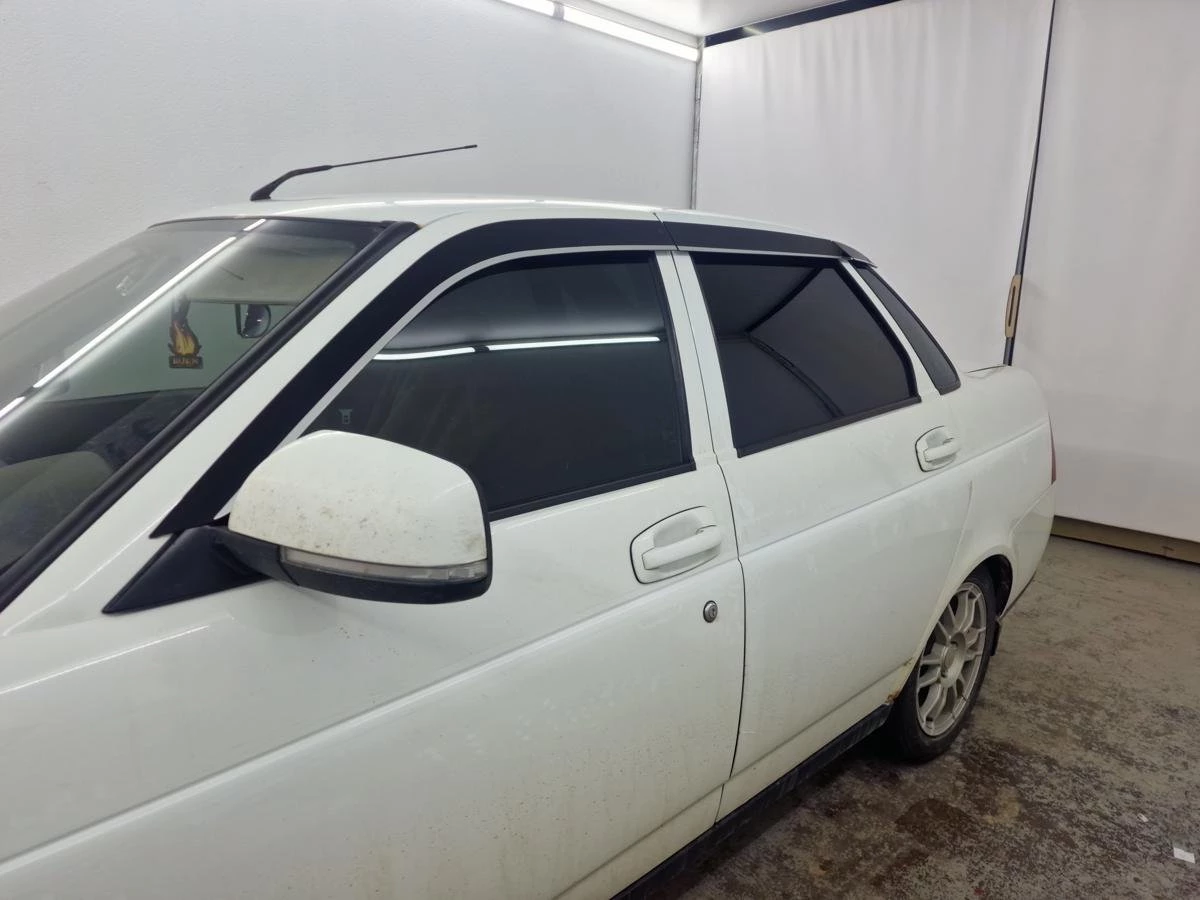 Дефлекторы окон 2D с хром накладками 6 шт. для LADA (ВАЗ) Priora I