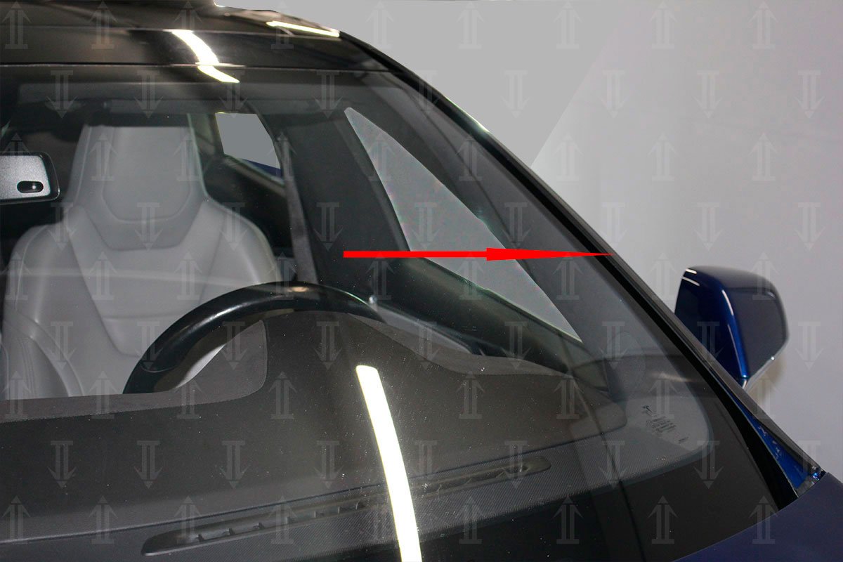 Дефлектор (водосток) лобового стекла для Tesla Model S I Рестайлинг 2