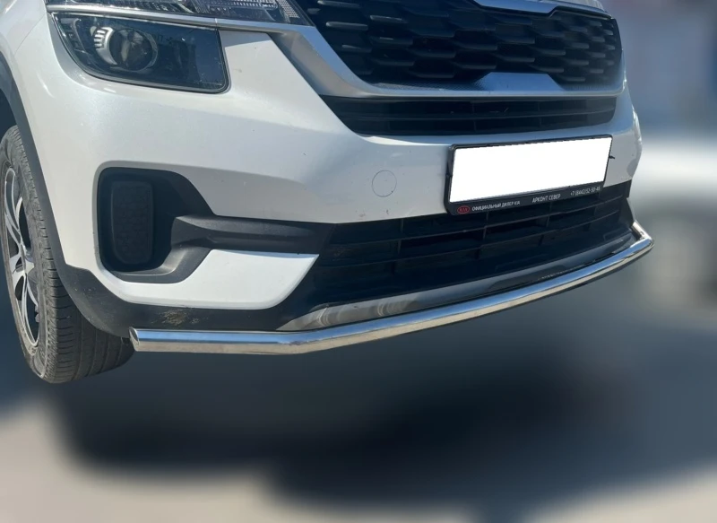 Защита переднего бампера d42 мм для Kia Seltos I  Юко KSL.20.01
