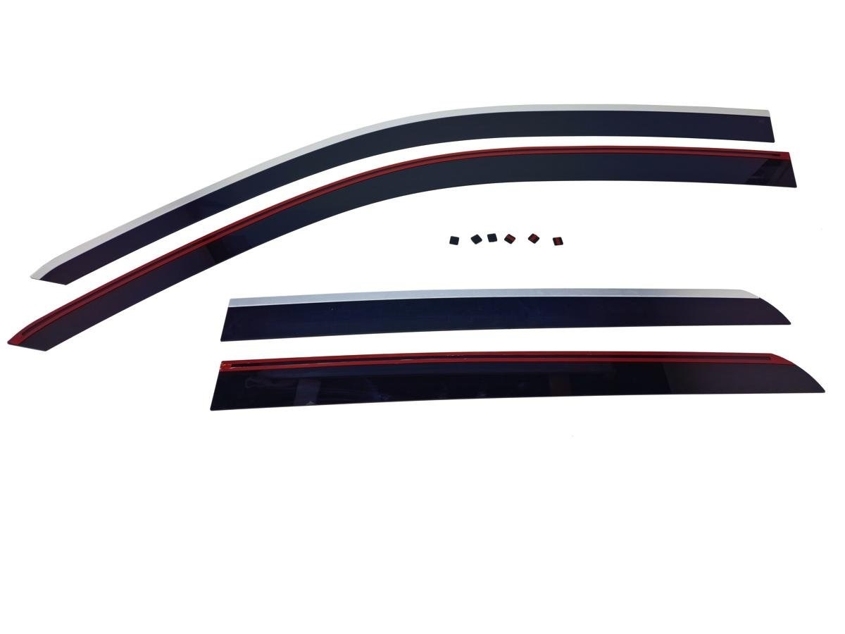 Дефлекторы окон 2D с хром накладками 4 шт. для Great Wall Poer I