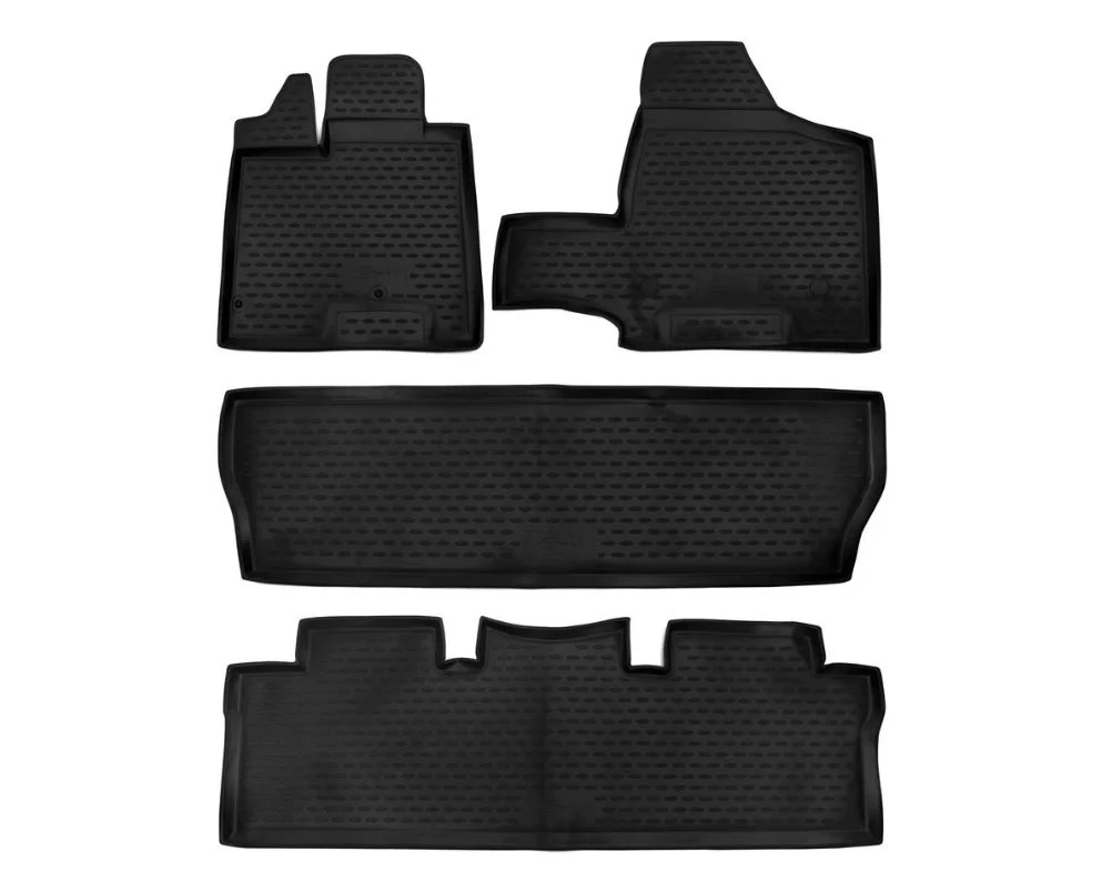 Коврики 3D в салон полиуретан 4 шт для Toyota Sienna II Черный