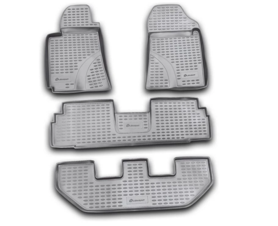 Коврики 3D в салон полиуретан 4 шт для Toyota Corolla Verso I Рестайлинг Черный Element