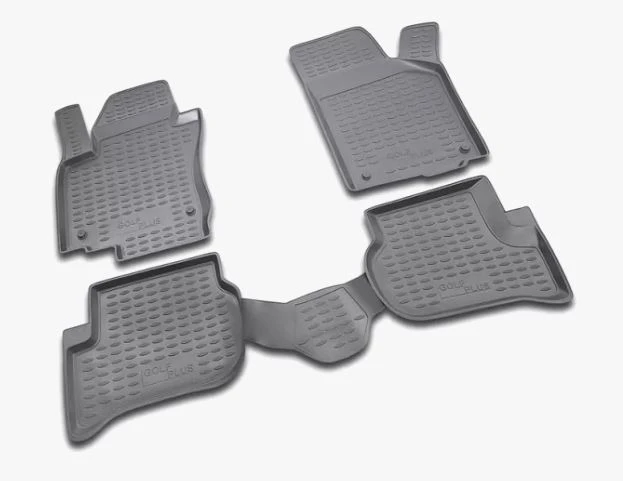 Коврики 3D в салон полиуретан 4 шт для Volkswagen Golf Plus I Черный Element