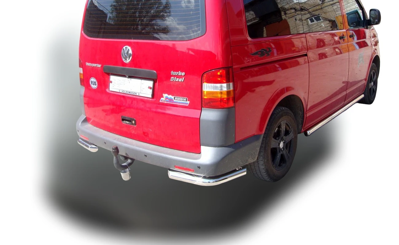 Защита заднего бампера угловая d60 мм для Volkswagen Multivan T5  Юко VWTM.03.18