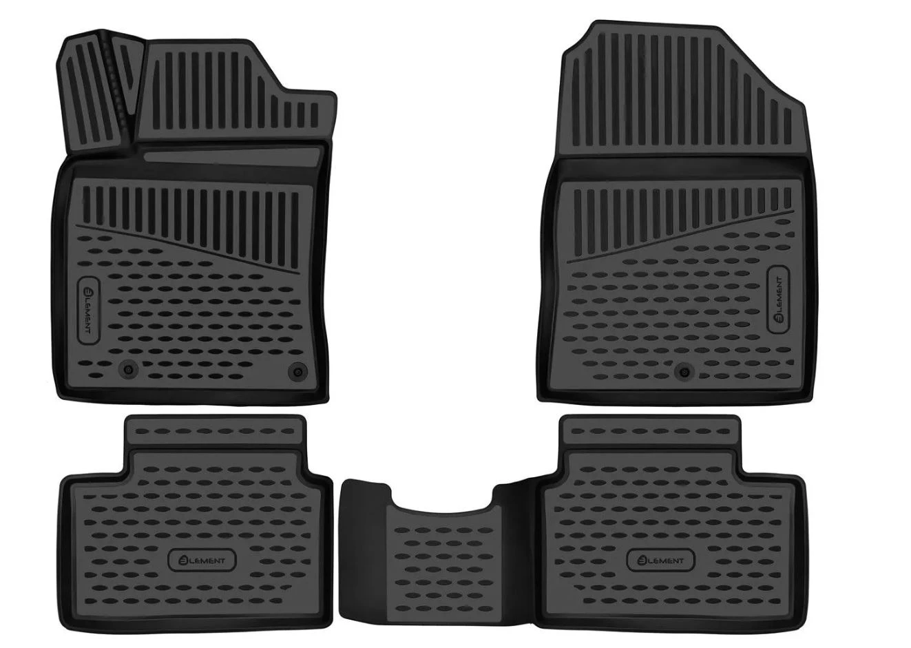 Коврики 3D в салон полиуретан 4 шт Черный
