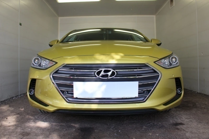 Защитная сетка радиатора комплект 5 частей для Hyundai Elantra VI (AD) Хром Стрелка 11 HELAN15.chrome