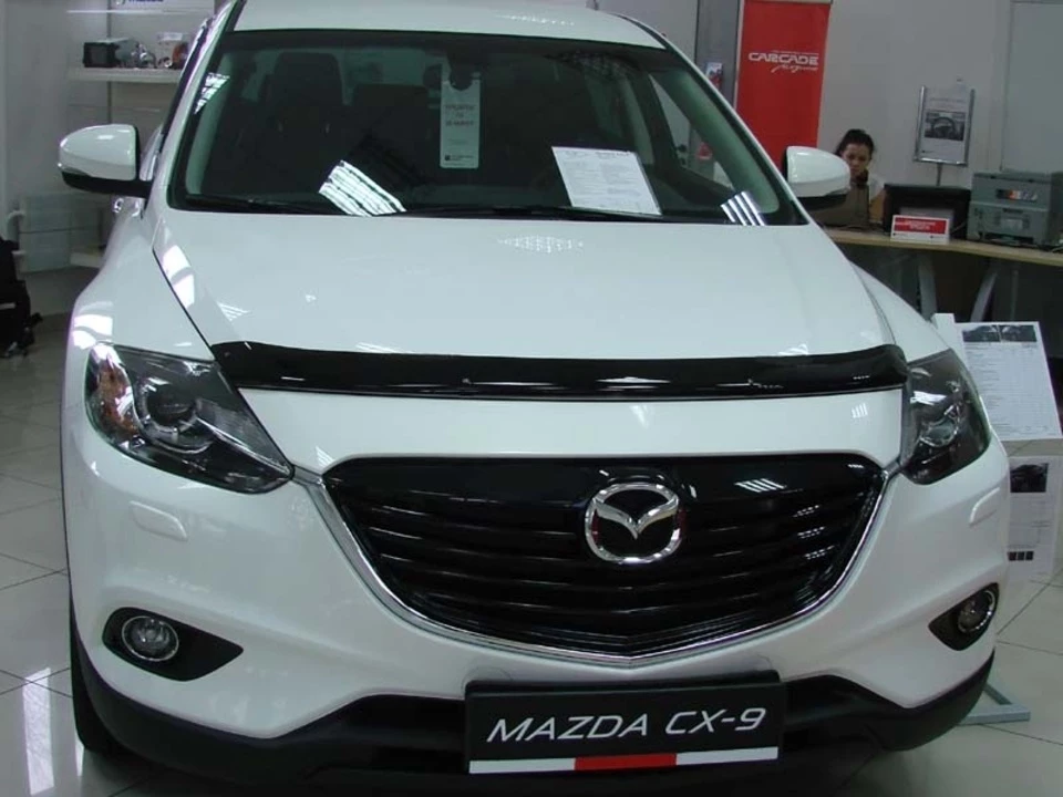 Дефлектор капота темный для Mazda CX-9 I Рестайлинг