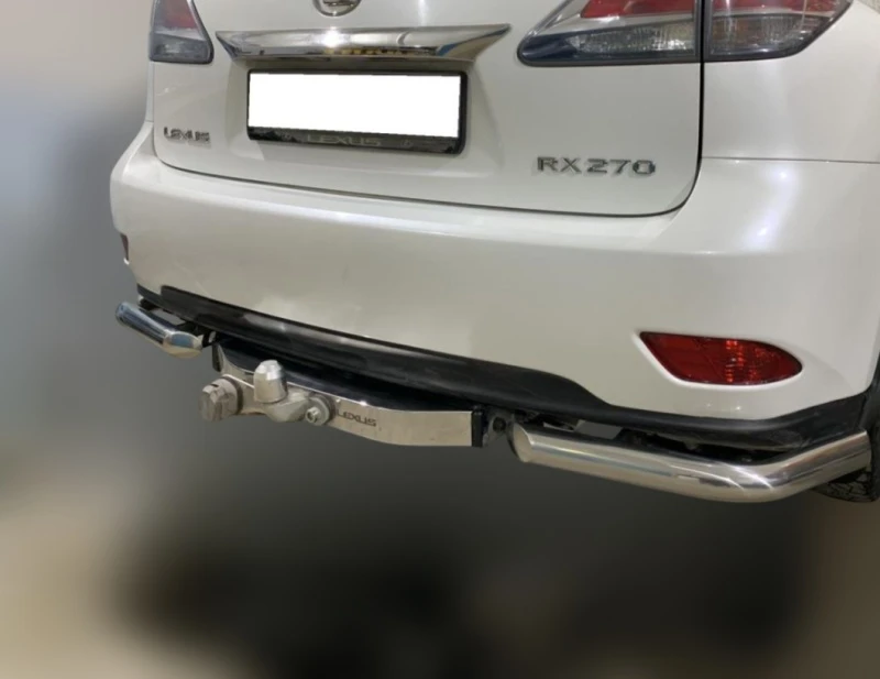 Защита заднего бампера угловая d60 мм для Lexus RX III Рестайлинг  Юко LRX.270.09.18
