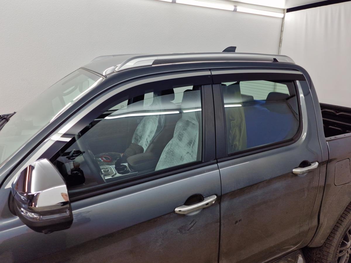 Дефлекторы окон 2D с хром накладками 4 шт. для JAC T9 I 