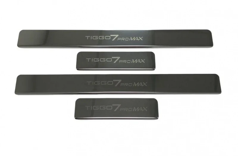 Накладки на пороги из нержавеющей стали 4шт. для Chery Tiggo 7 Pro Max  INOX INOX.CHER.TIG7PROMAX.2022.ST