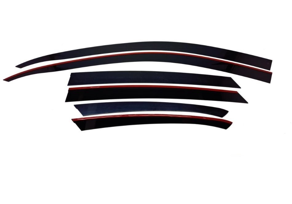 Дефлекторы окон 2D с хром накладками 6 шт. для Mercedes-Benz GLE Coupe I (C292)