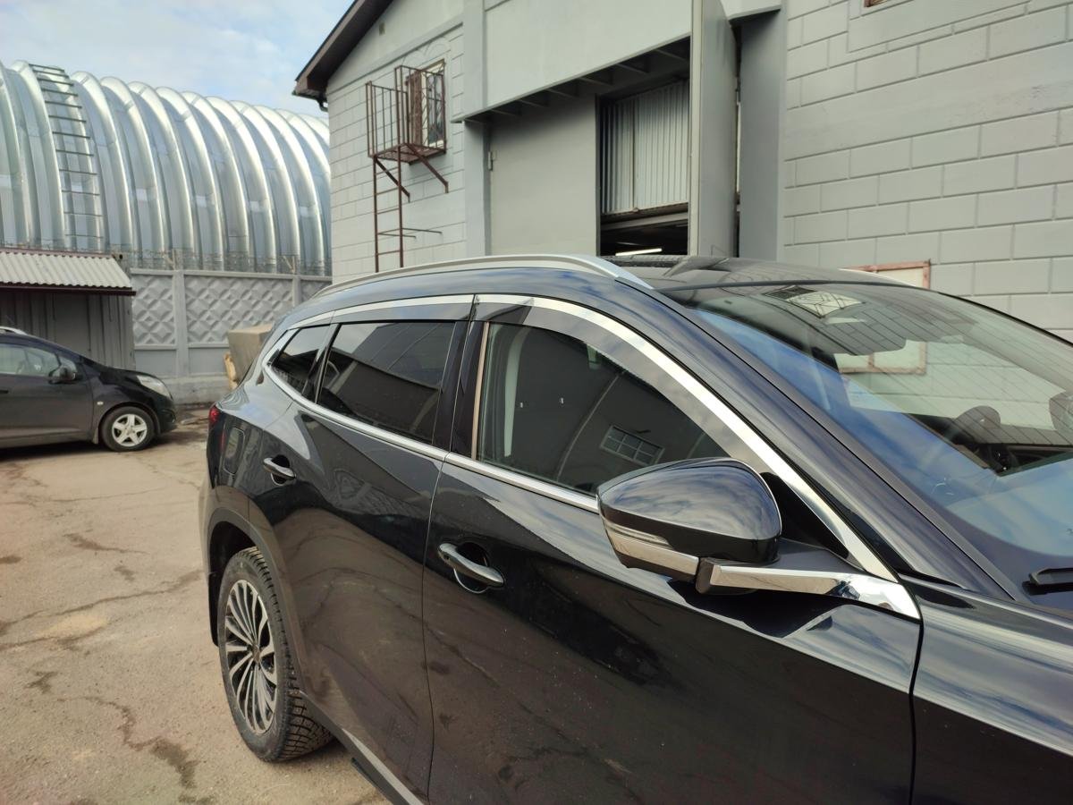 Дефлекторы окон с хром накладками 2D 6 шт для EXEED TXL I